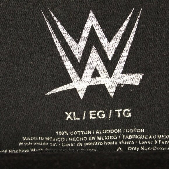 WWE Men T-Shirt XL Black Wrestlemania IV Ultimate Warrior Randy Macho Man Savage - Picture 3 of 4